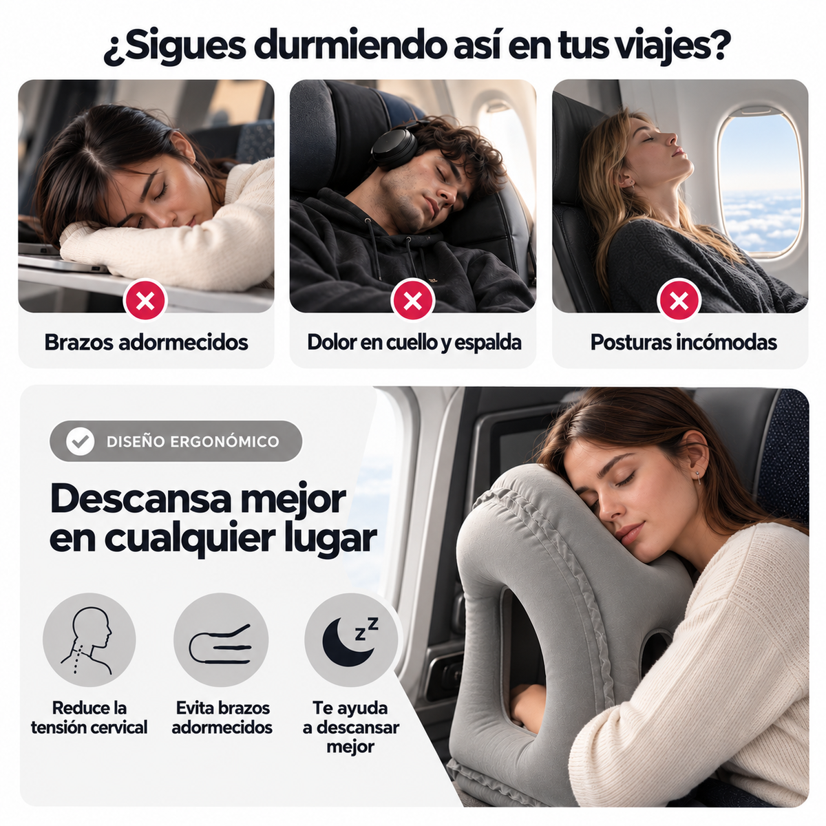 Ozum™ Cojín de Viaje Ergonómico